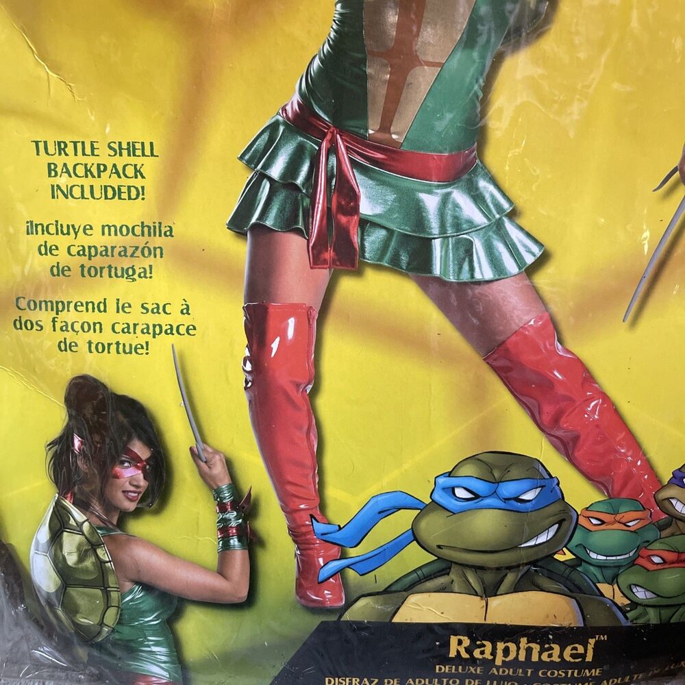Halloween Costume Women’s TMNT Raphael Size L Teenage Mutant Ninja Turtles - Picture 3 of 5